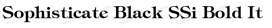 Sophisticate Black SSi Bold Italic字体转换